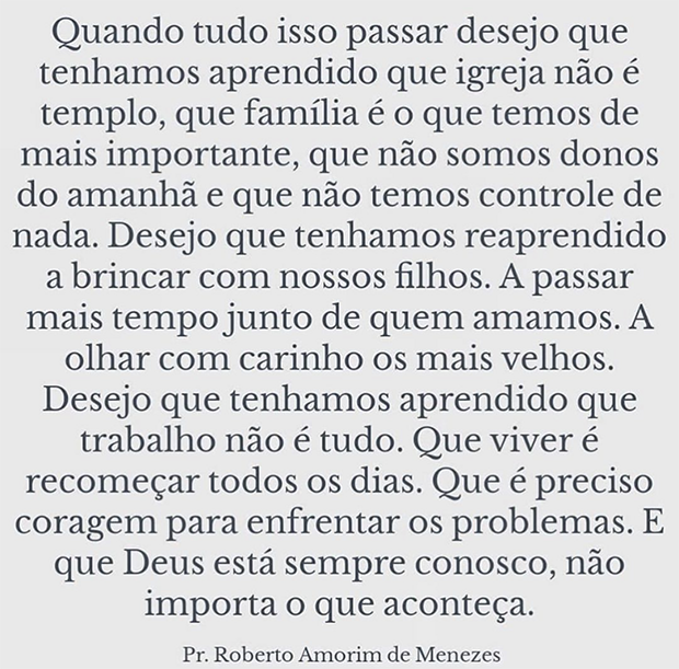 Uma reflexão para o dia de hoje!